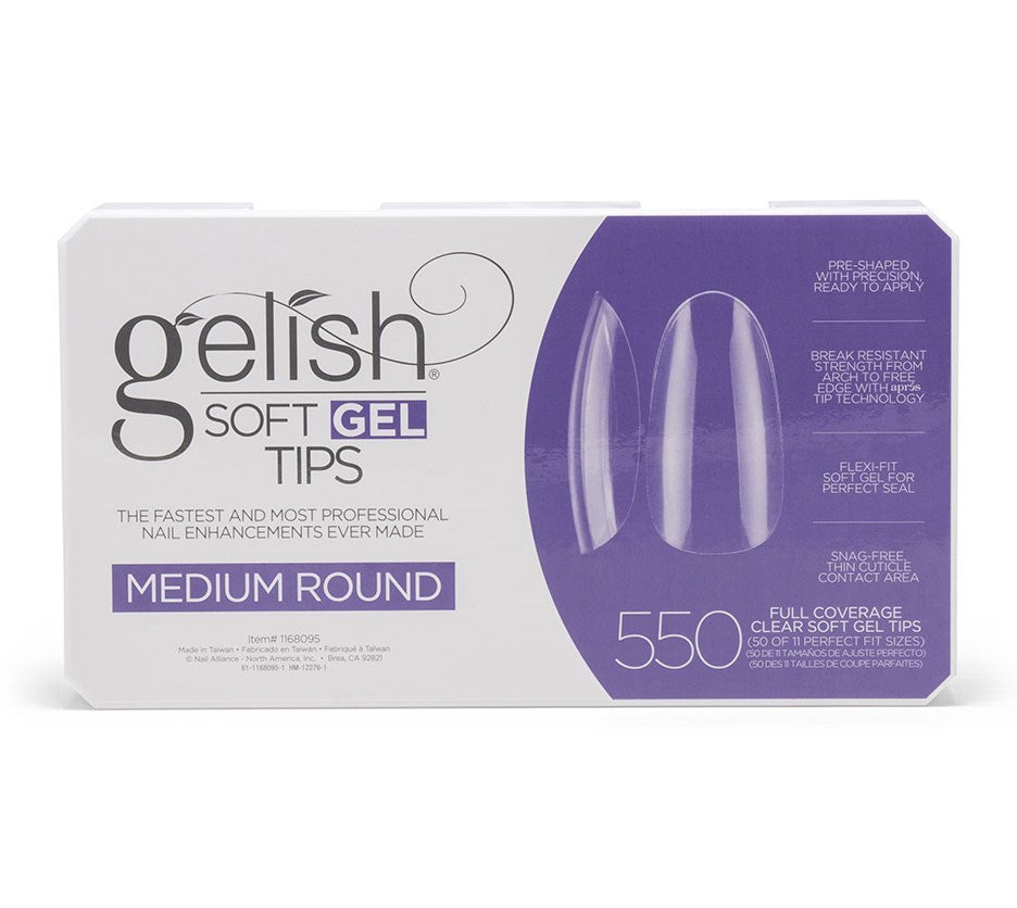 Gelish Soft Gel Tips Refill Pack - Medium Round - Size 0