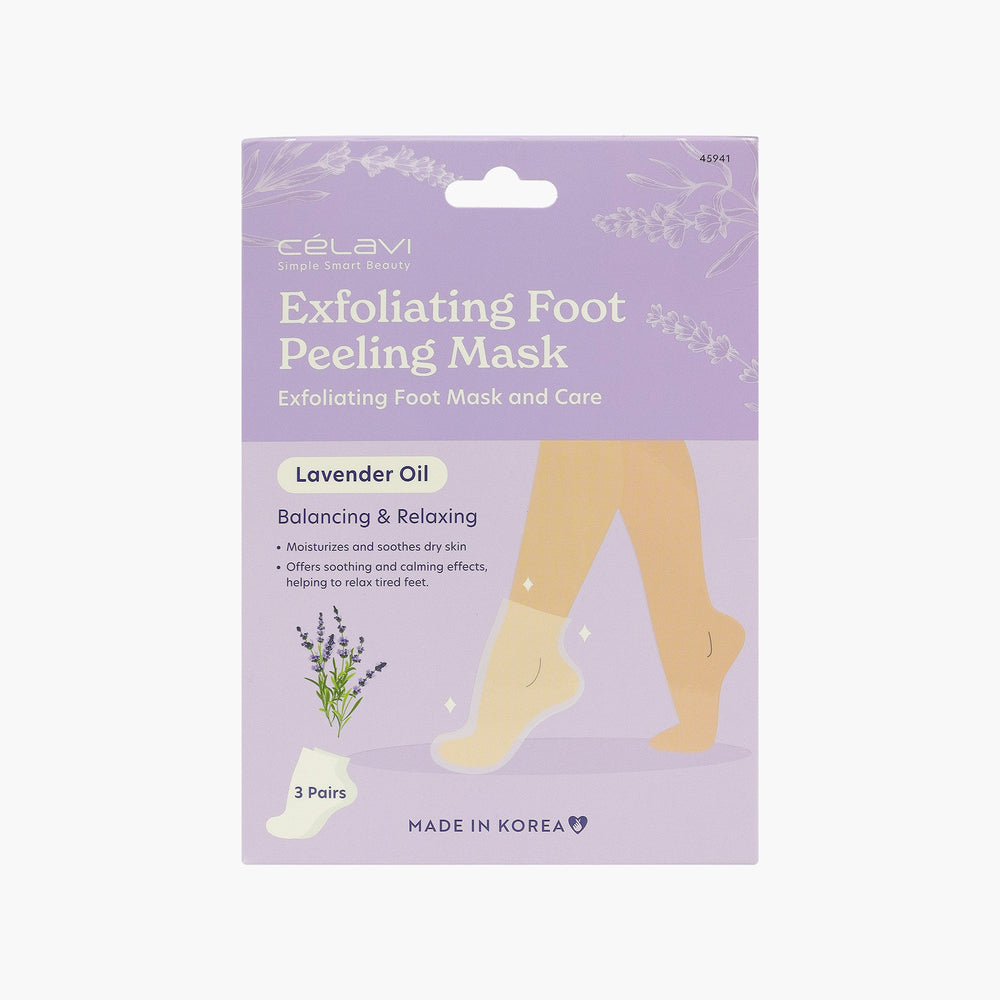 Celavi Exfoliating Foot Peeling Mask - Lavender - 3 Pack