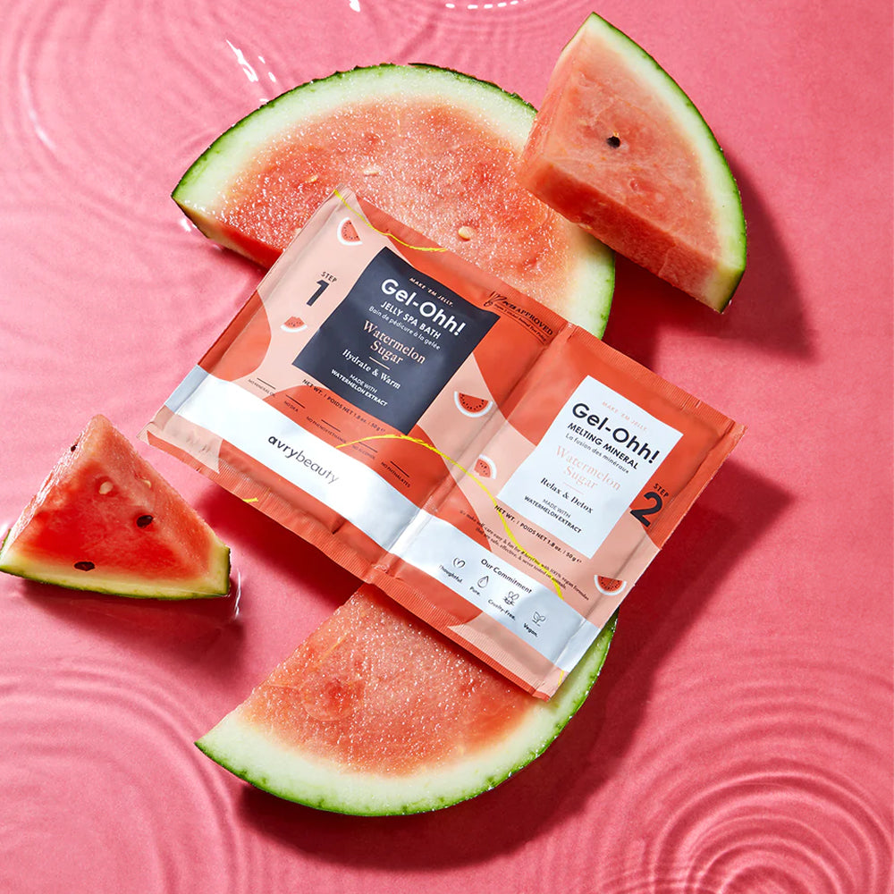 Avry Beauty Gel-Ohh! Jelly Spa 2-Step Soak & Scrub Pedi Bath - Watermelon Sugar