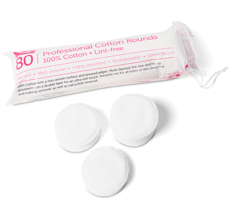 Barneys Professional Lint-free Cotton Rounds - 80 Pieces