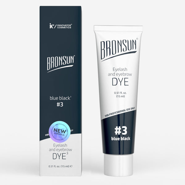 Bronsun NEW FORMULA Hybrid Lash & Brow Gel Dye - #3 Blue Black - 15ml