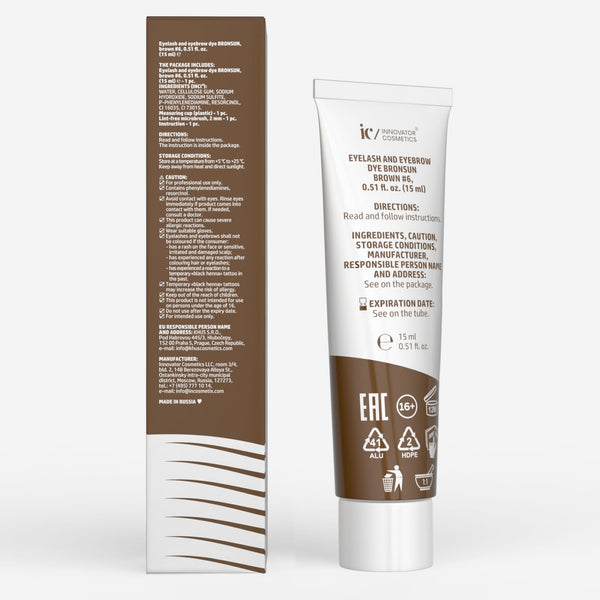 Bronsun NEW FORMULA Hybrid Lash & Brow Gel Dye - #6 Classic Brown 15ml