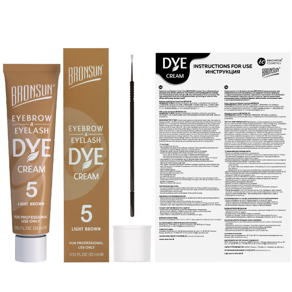 Bronsun Lash & Brow Cream Dye - Light Brown #5 - 15ml