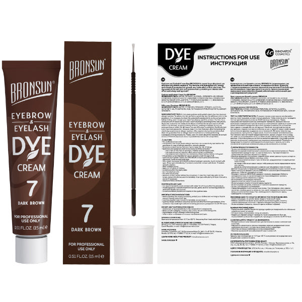 Bronsun Lash & Brow Cream Dye - Dark Brown #7 - 15ml