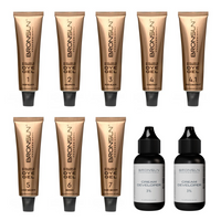 Bronsun Hybrid Gel Eyebrow and Eyelash Dye Set - 8 Colours and 2 Developers - Limited Edition