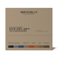 Bronsun Hybrid Gel Eyebrow and Eyelash Dye Set - 8 Colours and 2 Developers - Limited Edition