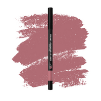 Lip liner with pink color swatch on a white background