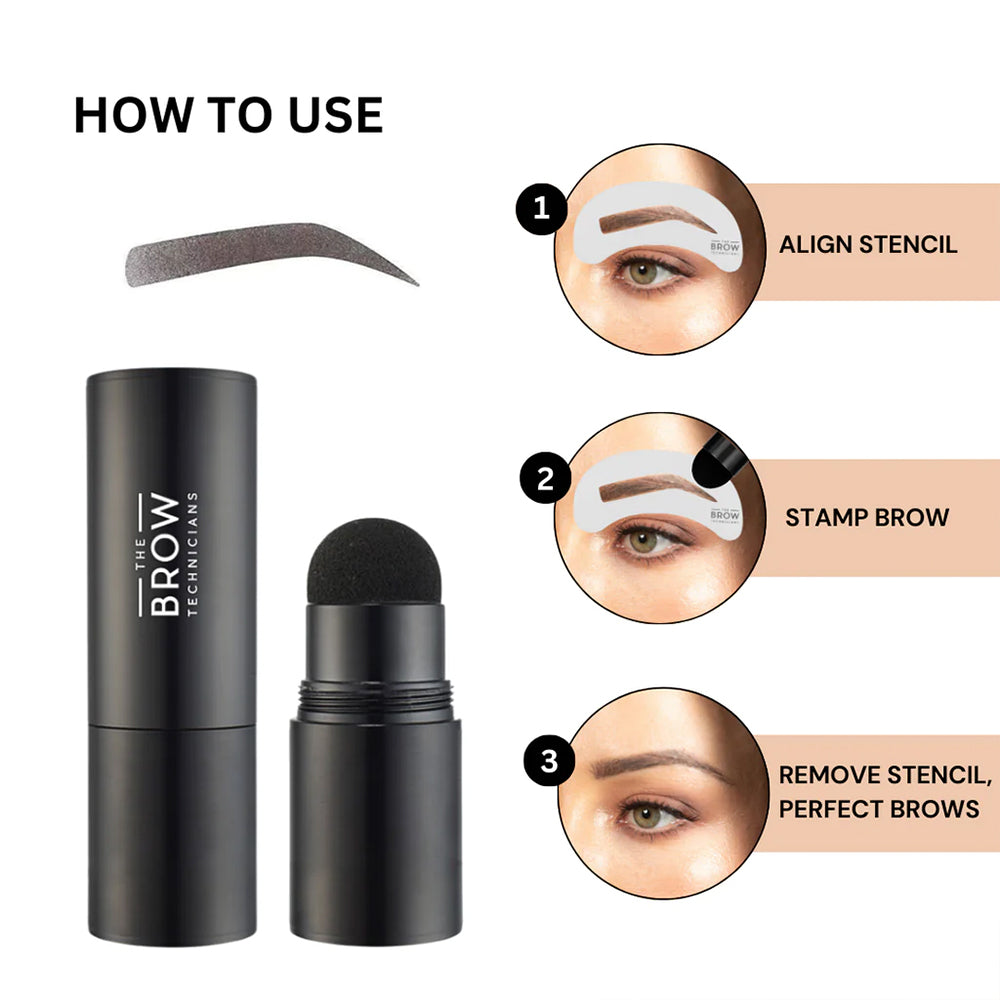 The Brow Technicians Brow Stamp & Stencil Kit - Medium Brown