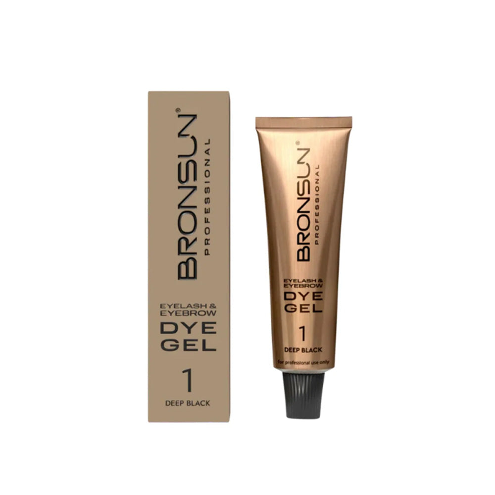 Bronsun NEW FORMULA Hybrid Lash & Brow Gel Dye - #1 Deep Black - 15ml