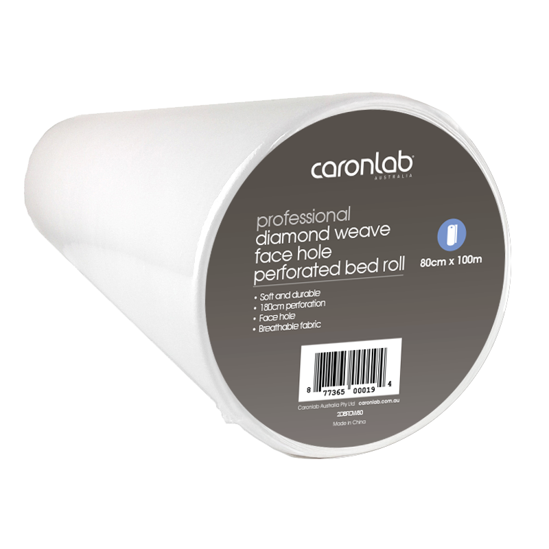 CaronLab Diamond Weave Bed Roll with Face Hole - 80cm x 100m - Perforated every 180cm