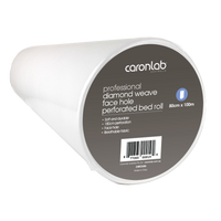 CaronLab Diamond Weave Bed Roll with Face Hole - 80cm x 100m - Perforated every 180cm
