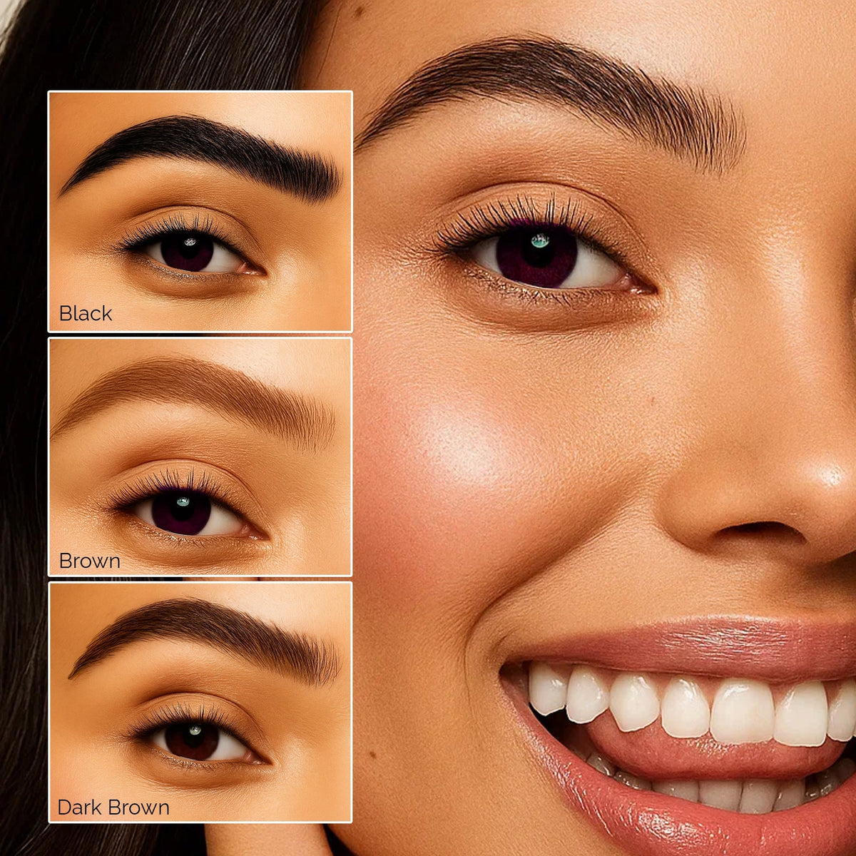 DLUX Pro Art Hybrid Lash and Brow Tint – Tint shade comparison