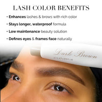 DLUX Pro Art Hybrid Lash and Brow Tint – Dark Brown tint benefits
