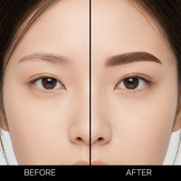 DLUX Pro Art Hybrid Lash and Brow Tint – Black tint before and after