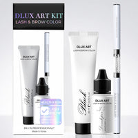 DLUX Pro Art Hybrid Lash and Brow Tint – Black bundle contents