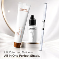 DLUX Pro Art Hybrid Lash and Brow Tint – Brown tint bundle and applicator