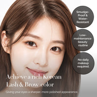 DLUX Pro Art Hybrid Lash and Brow Tint – Brown tint colour results