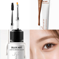 DLUX Pro Art Hybrid Lash and Brow Tint – Brown tint and application tool