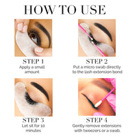 DLUX Pro Gel Glue Remover 15ml – Lash extension removal directions