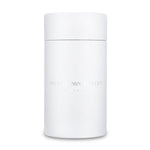 White cylindrical container with 'DLUX' branding on a white background