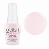 Gelish Pro Brush-On Builder Gel 15ml – Sheer Shimmer bottle and colour swatch