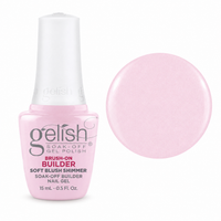 Gelish Pro Brush-On Builder Gel 15ml – Soft Blush Shimmer bottle and colour swatch
