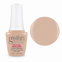 Gelish Pro Brush-On Builder Gel 15ml – Sandy Brown bottle and colour swatch
