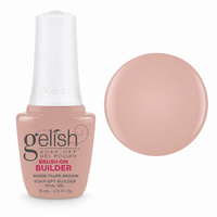 Gelish Pro Brush-On Builder Gel 15ml – Sheer Taupe Brown bottle and colour swatch
