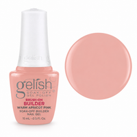 Gelish Pro Brush-On Builder Gel 15ml – Warm Apricot Pink bottle and colour swatch