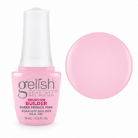 Gelish Pro Brush-On Builder Gel 15ml – Sheer French Pink bottle and colour swatch