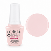 Gelish Pro Brush-On Builder Gel 15ml – Pale Buff Pink bottle and colour swatch