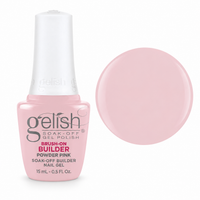 Gelish Pro Brush-On Builder Gel 15ml – Powder Pink bottle and colour swatch