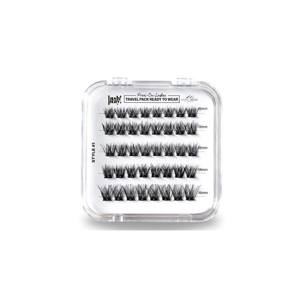 MODELROCK Ready to Wear Pre-Glued Cluster Lashes - Travel Edition - 40 Pieces