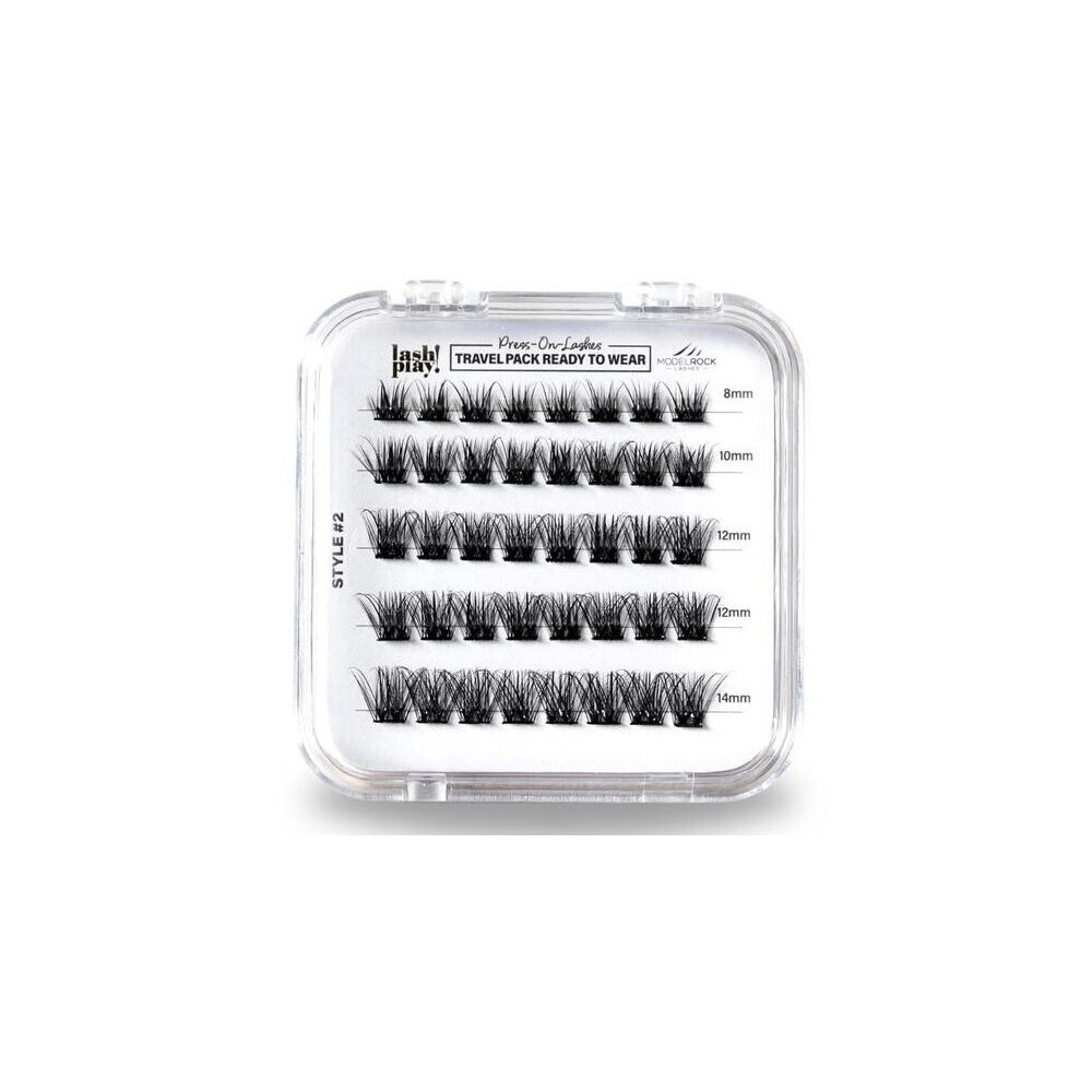 MODELROCK Ready to Wear Pre-Glued Cluster Lashes - Travel Edition - 40 Pieces
