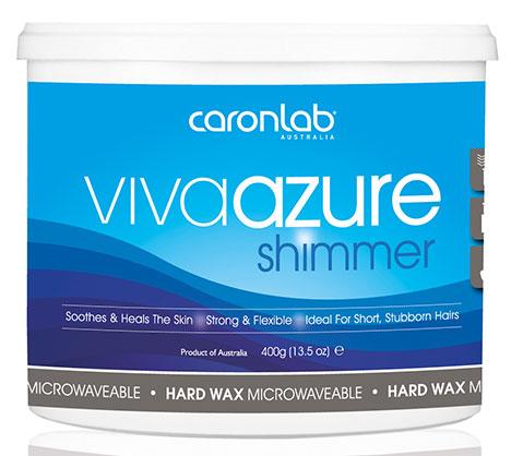 CaronLab Viva Azure Shimmer Hard Wax - 400g Microwavable