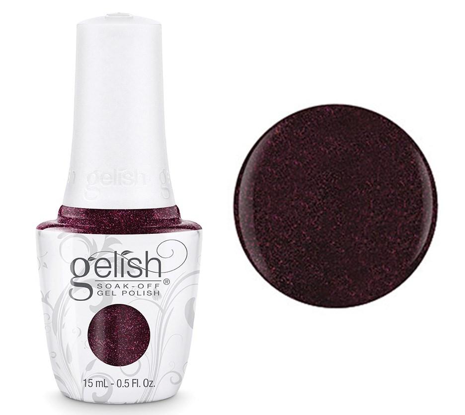Gelish Professional Gel Polish Seal The Deal - Burgundy with Fuchsia Glitter