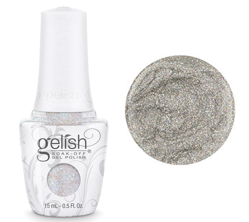 Gelish Professional Gel Polish Fame Game - Silver Holographic Glitter