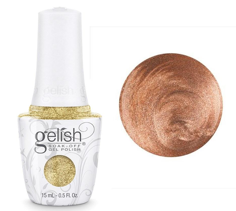 Gelish Professional Gel Polish Bronzed - Rose Gold Glitter