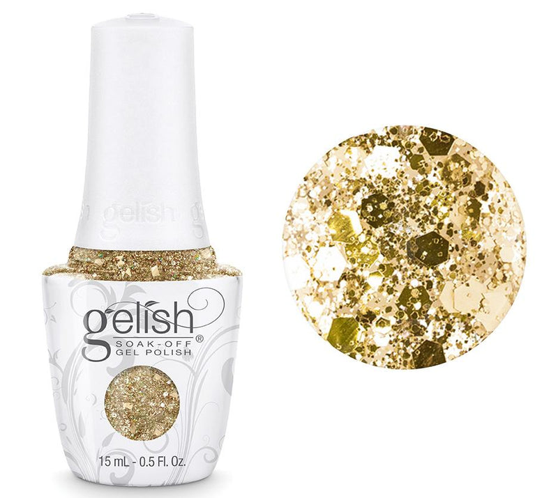 Gelish Professional Gel Polish All That Glitters Is Gold - Gold Glitter