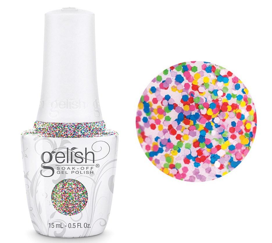 Gelish Professional Gel Polish Lots Of Dots - Mixed Rainbow Speckles