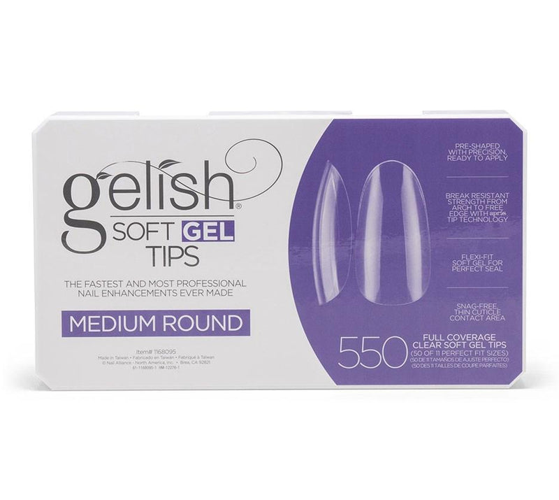 Gelish Soft Gel Tips Medium Round – Box of 550