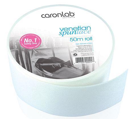 CaronLab Venetian Spun Lace Strips - Bright White - Won't Fray or Tear