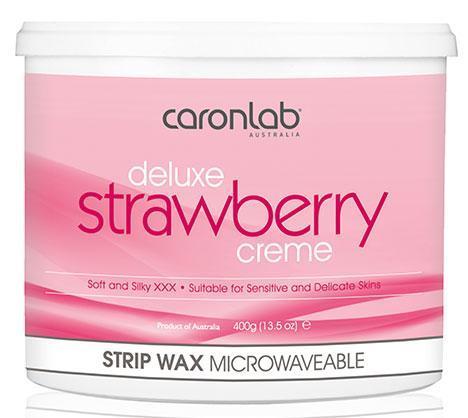 CaronLab Strawberry Creme Strip Wax - 400g Microwavable
