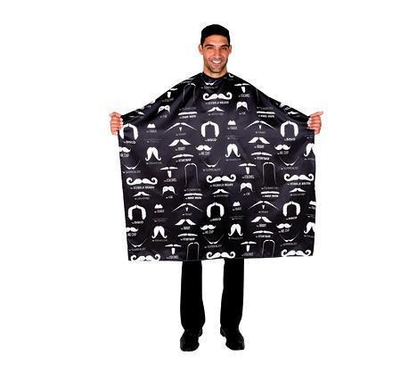 Betty Dain Moustaches Styling Cape - Black