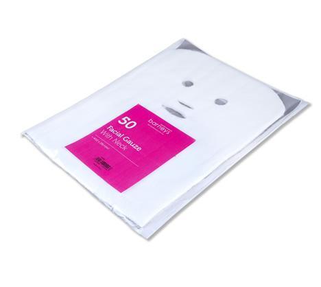 Barneys Facial Mask Gauze with Neck - Pack of 50
