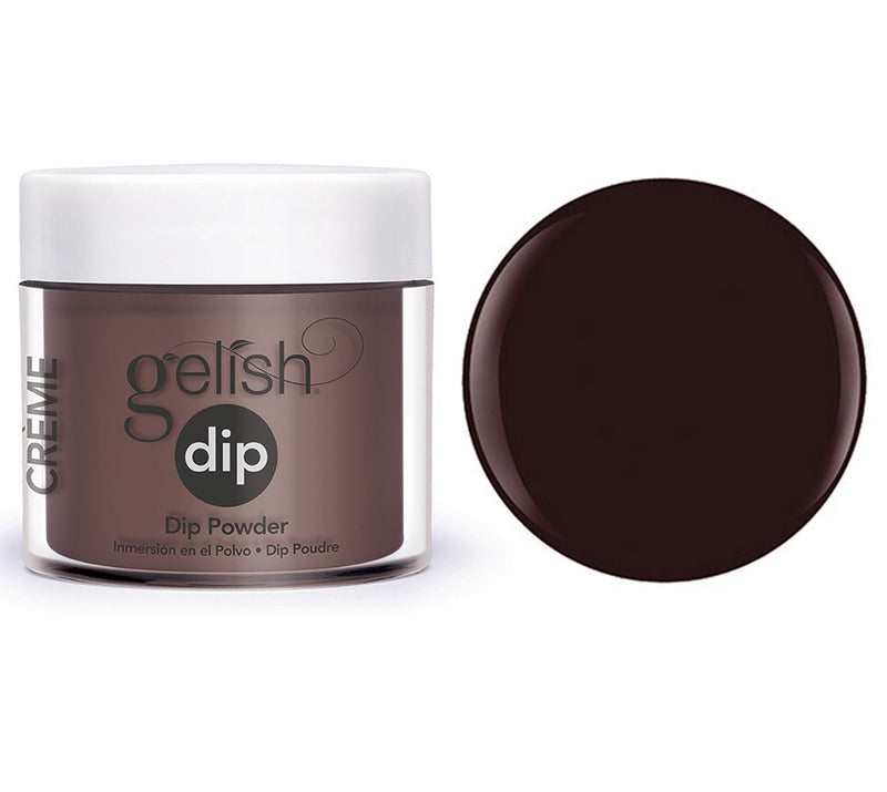 Gelish Dip Powder Pumps Or Cowboy Boots? - Black Brown Creme