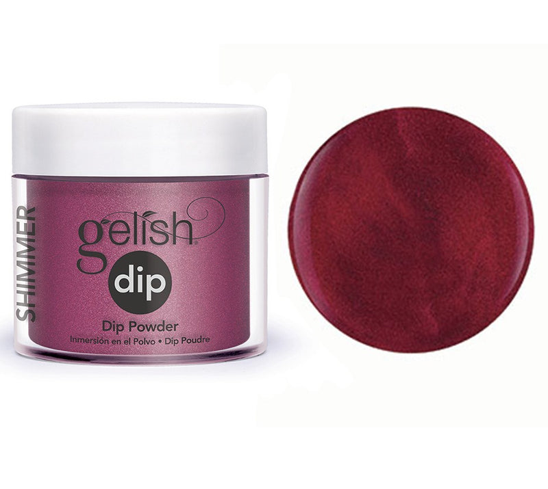 Gelish Dip Powder I'm So Hot - Burgundy Shimmer