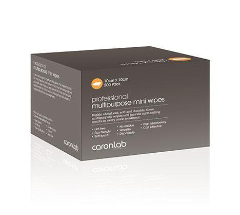 Caronlab Multi-Purpose Mini Wipes 10cm x 10cm – Box of 200