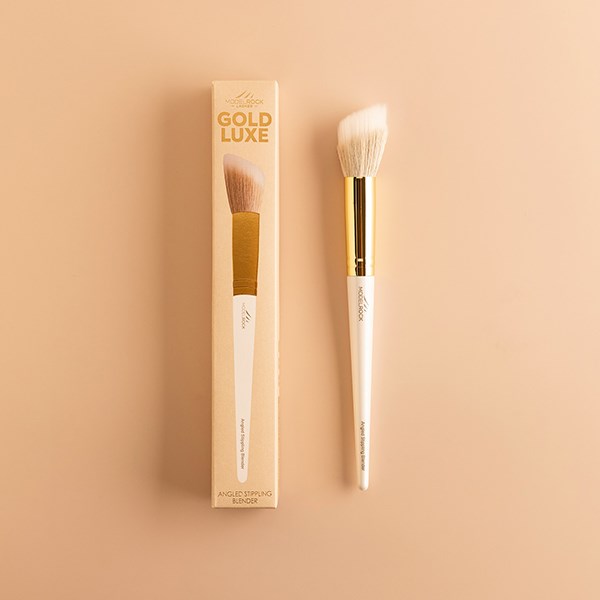 Modelrock Gold Luxe Makeup Brush – Angled Stippling Blender Brush