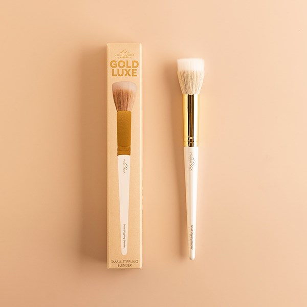 Modelrock Gold Luxe Makeup Brush – Small Stippling Blender Brush